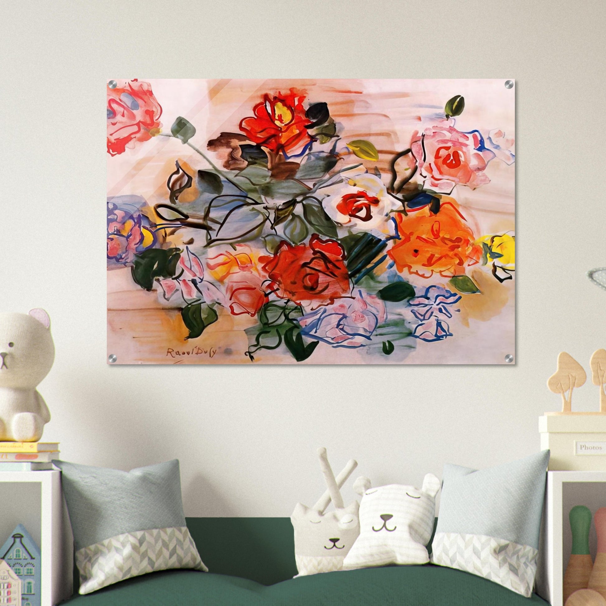 PINK BUNCH 1940 - Raoul Dufy Acrylic Print - 70x100 cm / 28x40″ inches