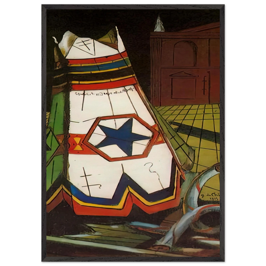 PLAYTHINGS OF THE PRINCE 1915 - Giorgio de Chirico 70x100 cm / 28x40 inches Framed Art Print – Black Wooden Frame