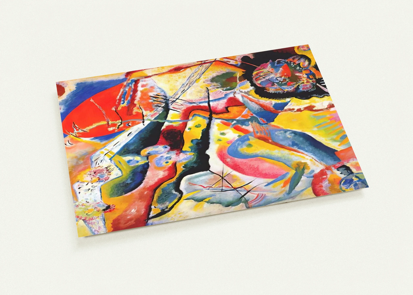 PAINTING WITH RED SPOT 1914 By Wassily Kandinsky Pack of 10 Post Cards | Wassily Kandinsky Post Cards | A6 (10.5 x 14.8 cm) - 4.1 x 5.8 inches