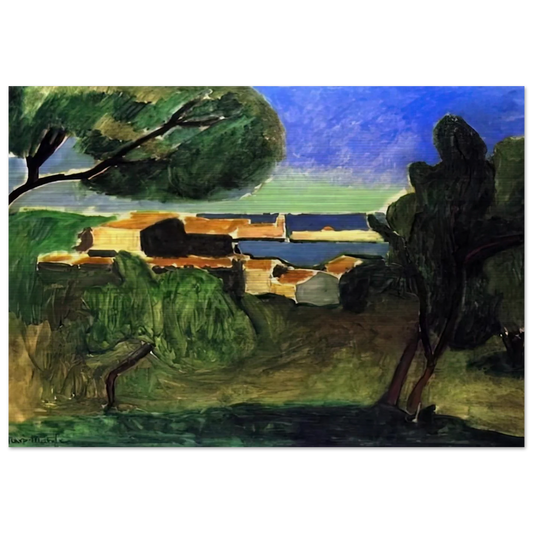 LANDSCAPE AT COLLIOURE III 1907 - Henri Matisse Brushed Aluminum Print - 70x100 cm / 28x40 inches | Henri Matisse Aluminum Print | Henri Matisse Prints