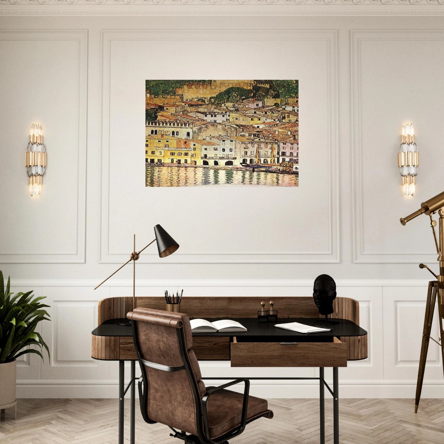 MALCESINE ON LAKE GARDA - Gustav Klimt Brushed Aluminum Print - 70x100 cm / 28x40 inches | Gustav Klimt Aluminum Print | Gustav Klimt Prints