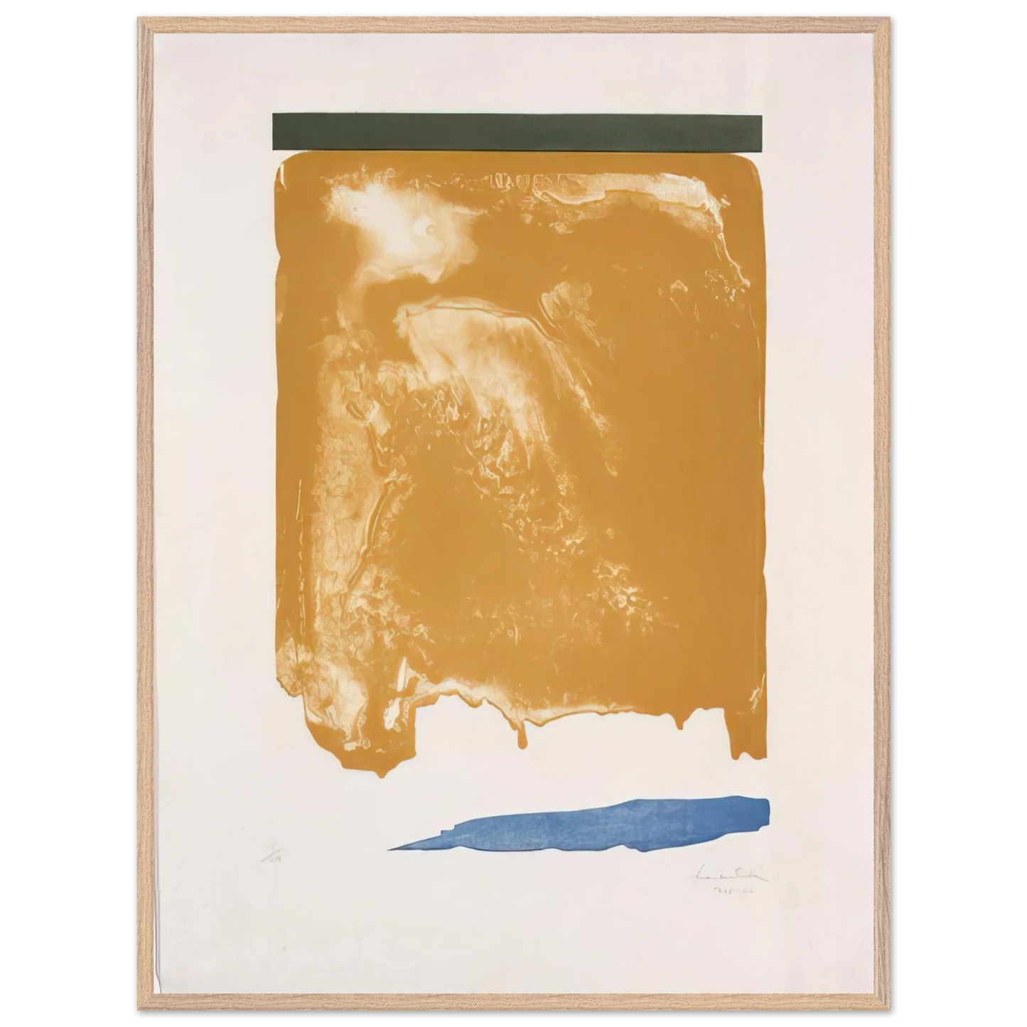 Helen Frankenthaler - Persian Garden - 1966 Wall art - 30x45 cm / 12x18 inches - Premium Wooden Framed Poster With Fine Art Paper-canvas - Wood frame