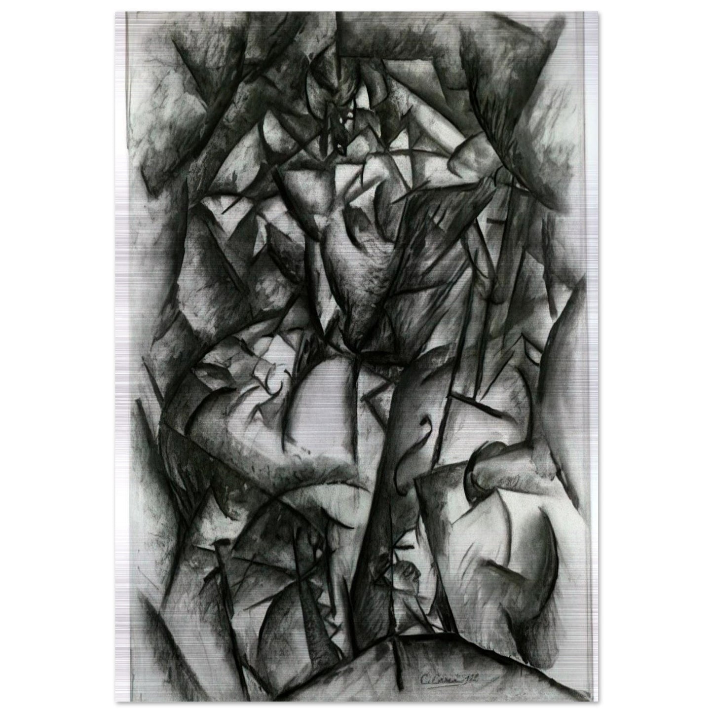 CONCERT CAFE 1912 - Carlo Carra Brushed Aluminum Print - 70x100 cm / 28x40 inches | Carlo Carra Aluminum Print | Carlo Carra Prints