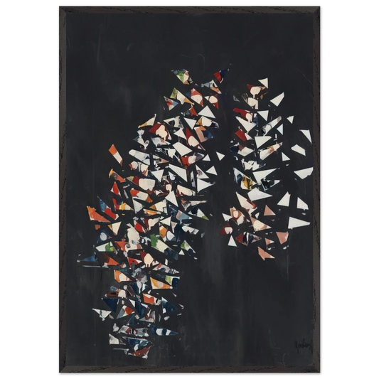 Z--Z--Z - 1998 - Robert Goodnough 70x100 cm / 28x40 inches Framed Art Print – Black Wooden Frame