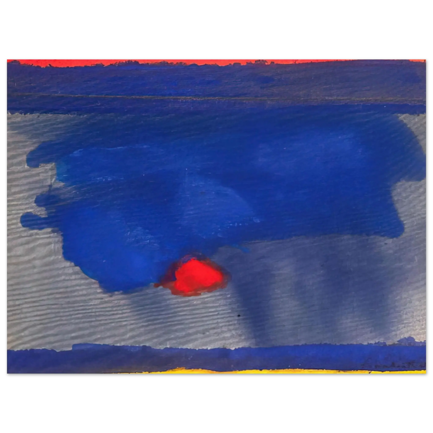 Helen Frankenthaler - Provincetown - 1964 Wall art - 20x25 cm / 8x10 Inches - Premium Wooden Framed Poster With Fine Art Paper - White frame