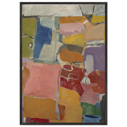 Urbana - Richard Diebenkorn 70x100 cm / 28x40 inches Framed Art Print – Black Wooden Frame