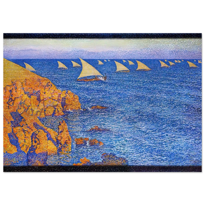 THE REGATA 1892 - Theo van Rysselberghe Brushed Aluminum Print - 70x100 cm / 28x40 inches | Theo van Rysselberghe Aluminum Print | Theo van Rysselberghe Prints