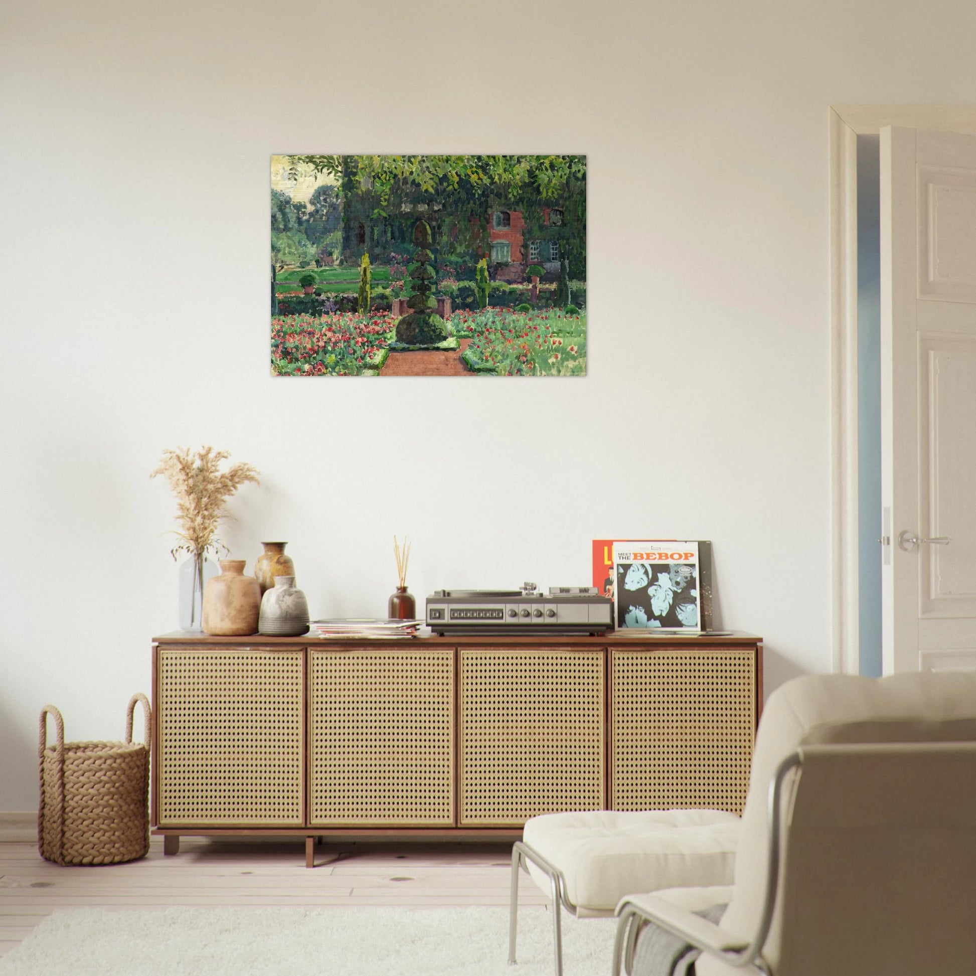 GARDEN IN SUMMER 1924 - Theo van Rysselberghe Brushed Aluminum Print - 70x100 cm / 28x40 inches | Theo van Rysselberghe Aluminum Print | Theo van Rysselberghe Prints