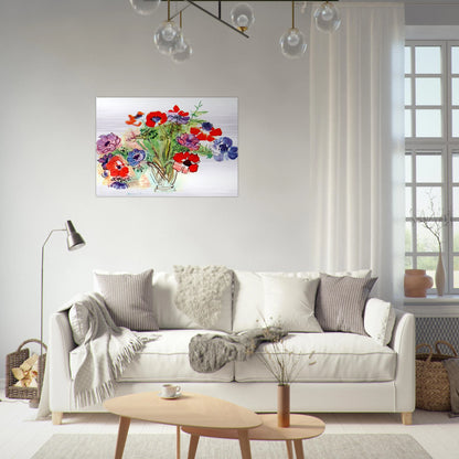 BOUQUET OF FLOWERS 1937 - Raoul Dufy Brushed Aluminum Print - 70x100 cm / 28x40 inches | Raoul Dufy Aluminum Print | Raoul Dufy Prints