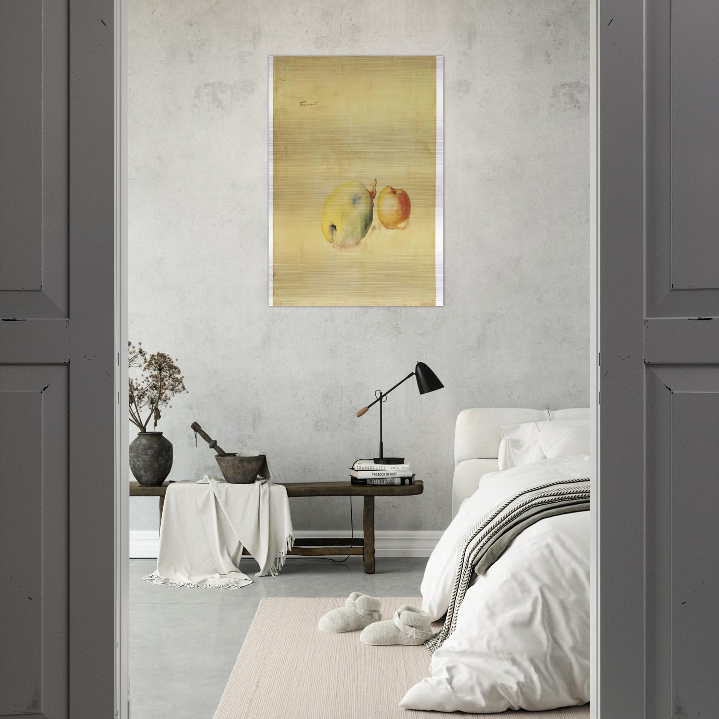 Cotogna e mela – 28.12.41 - 1941 - Julius Bissier Brushed Aluminum Print - 70x100 cm / 28x40 inches | Julius Bissier Aluminum Print | Julius Bissier Prints