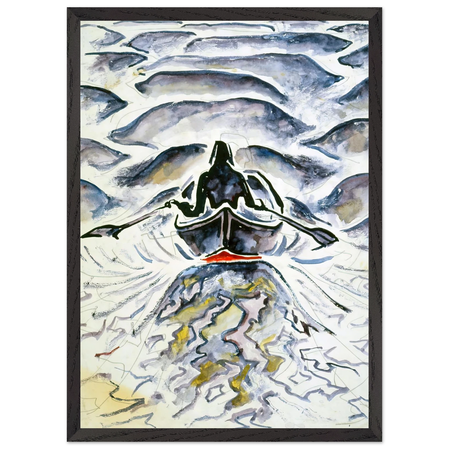 Walter Inglis Anderson - Walter Anderson Wall art - 30x45 cm / 12x18 inches - Premium Wooden Framed Poster With Fine Art Paper-canvas - Black frame