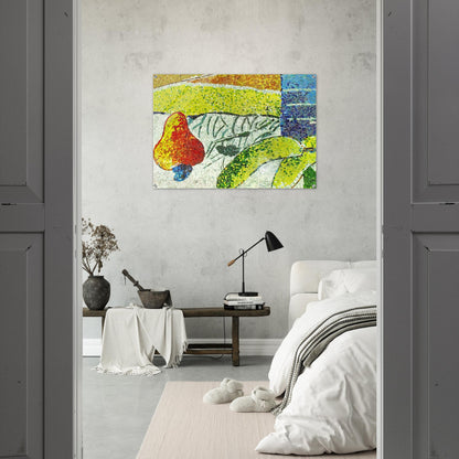 Caju e Bananas - Naïve Art Primitivism - Aldemir Martins Acrylic Print - 70x100 cm / 28x40″ inches