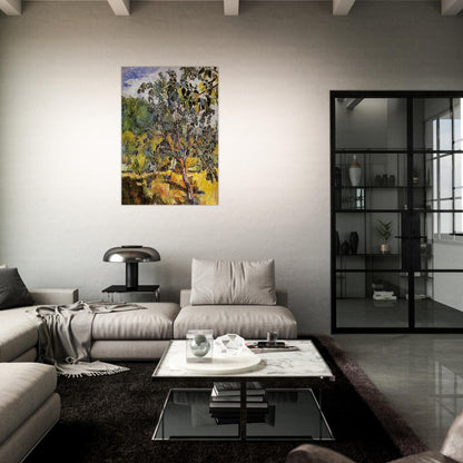 Corner of a garden Sun - Post-Impressionism - Natalia Goncharova Brushed Aluminum Print - 70x100 cm / 28x40 inches | Natalia Goncharova Aluminum Print | Natalia Goncharova Prints