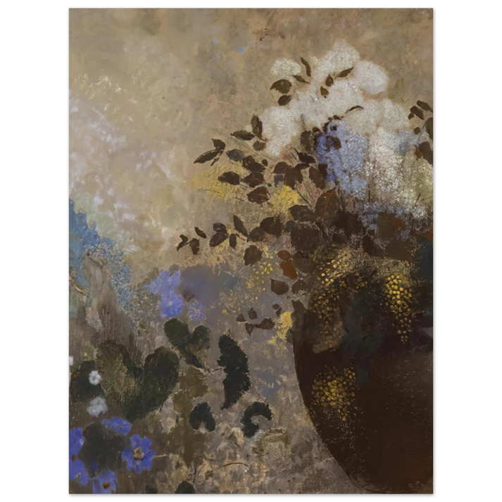 Odilon Redon - FLOWERS IN A BLACK VASE  75x100 cm / 30x40inches Fine Art Poster