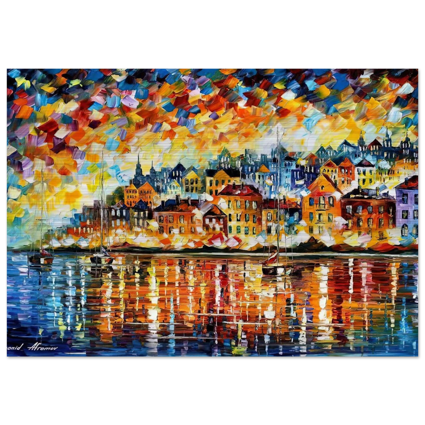 Leonid Afremov - Leonid Afremov Brushed Aluminum Print - 70x100 cm / 28x40 inches | Leonid Afremov Aluminum Print | Leonid Afremov Prints