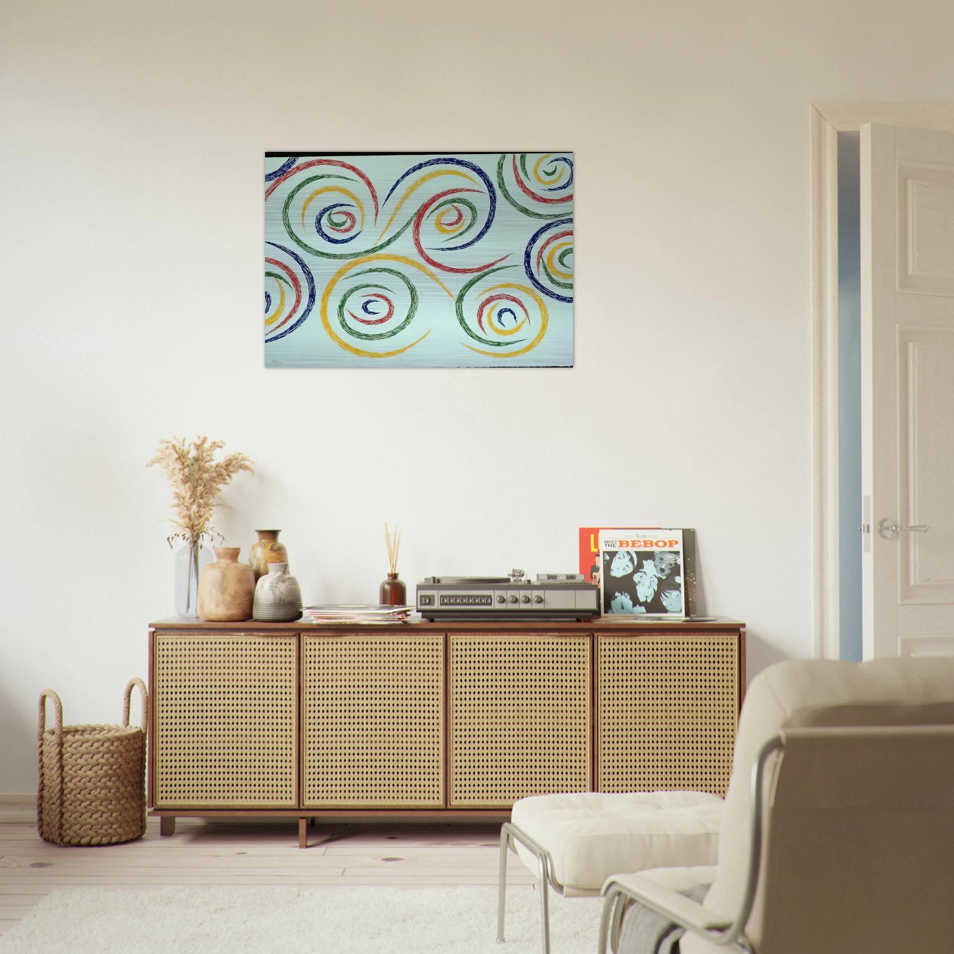 Cercles du Matin - 1992 - Piero Dorazio Brushed Aluminum Print - 70x100 cm / 28x40 inches | Piero Dorazio Aluminum Print | Piero Dorazio Prints