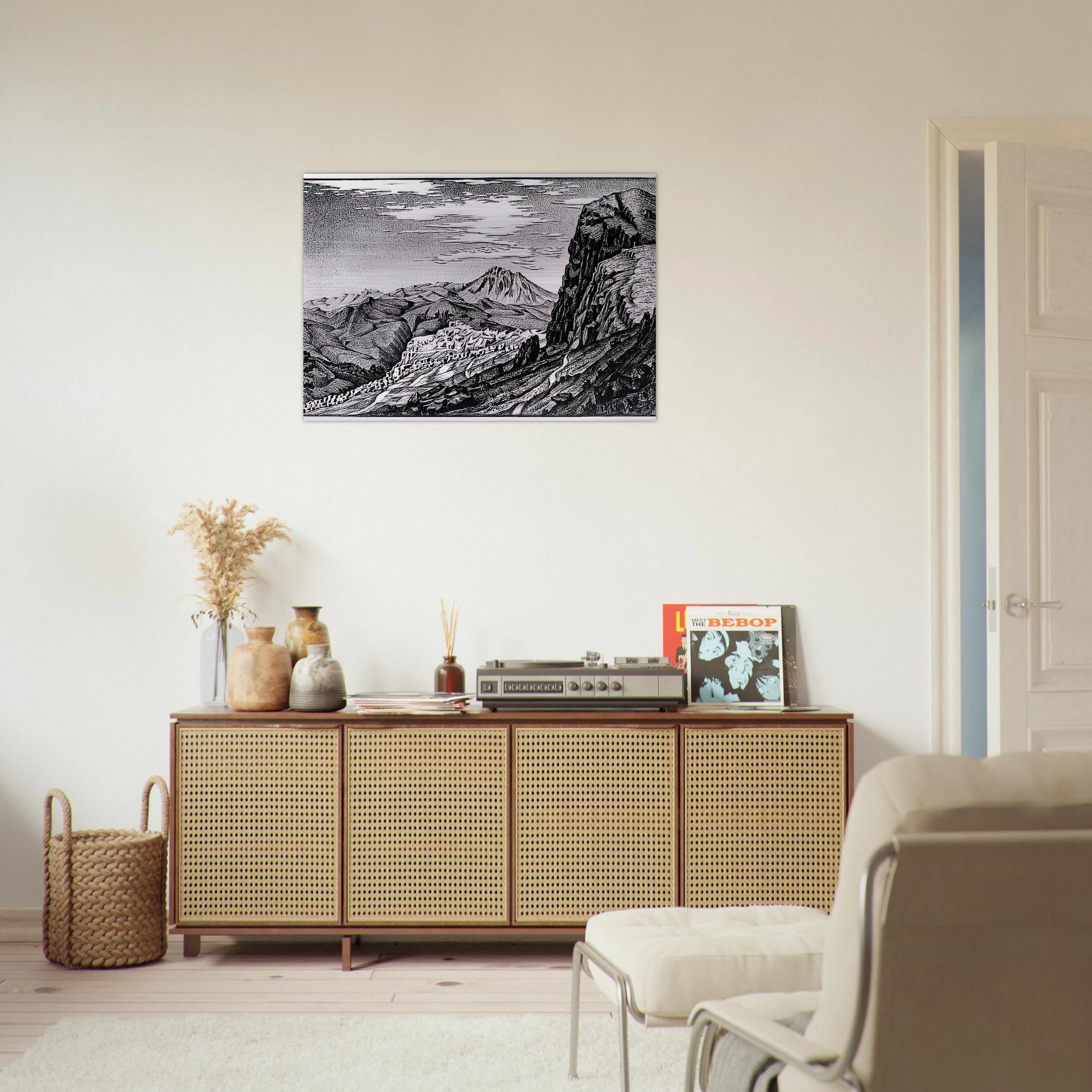CALTAVUTURO IN THE MADONIE MOUNTAINS SICILY - MC Escher Brushed Aluminum Print - 70x100 cm / 28x40 inches | MC Escher Aluminum Print | MC Escher Prints