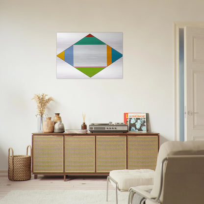 Expansion in Four Directions - 1962 - Max Bill Brushed Aluminum Print - 70x100 cm / 28x40 inches | Max Bill Aluminum Print | Max Bill Prints