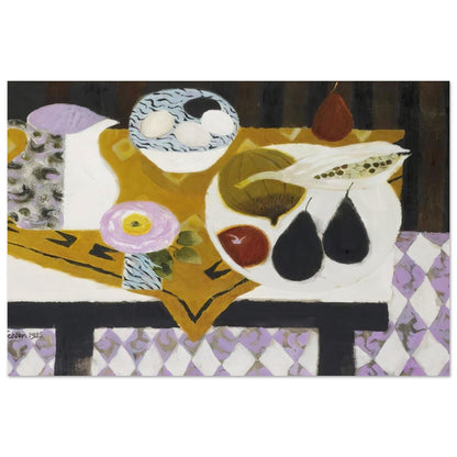 Bowl of Eggs - 1985 - Mary Fedden Art Prints - 100x150 cm / 40x60″ inches | Mary Fedden Poster | Mary Fedden Prints