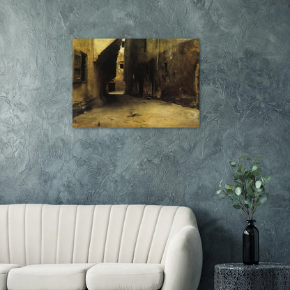 A Street in Venice - John Singer Sargent Brushed Aluminum Print - 70x100 cm / 28x40 inches | John Singer Sargent Aluminum Print | John Singer Sargent Prints