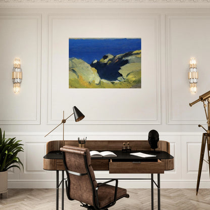 Rocks - Edward Hopper Brushed Aluminum Print - 70x100 cm / 28x40 inches | Edward Hopper Aluminum Print | Edward Hopper Prints