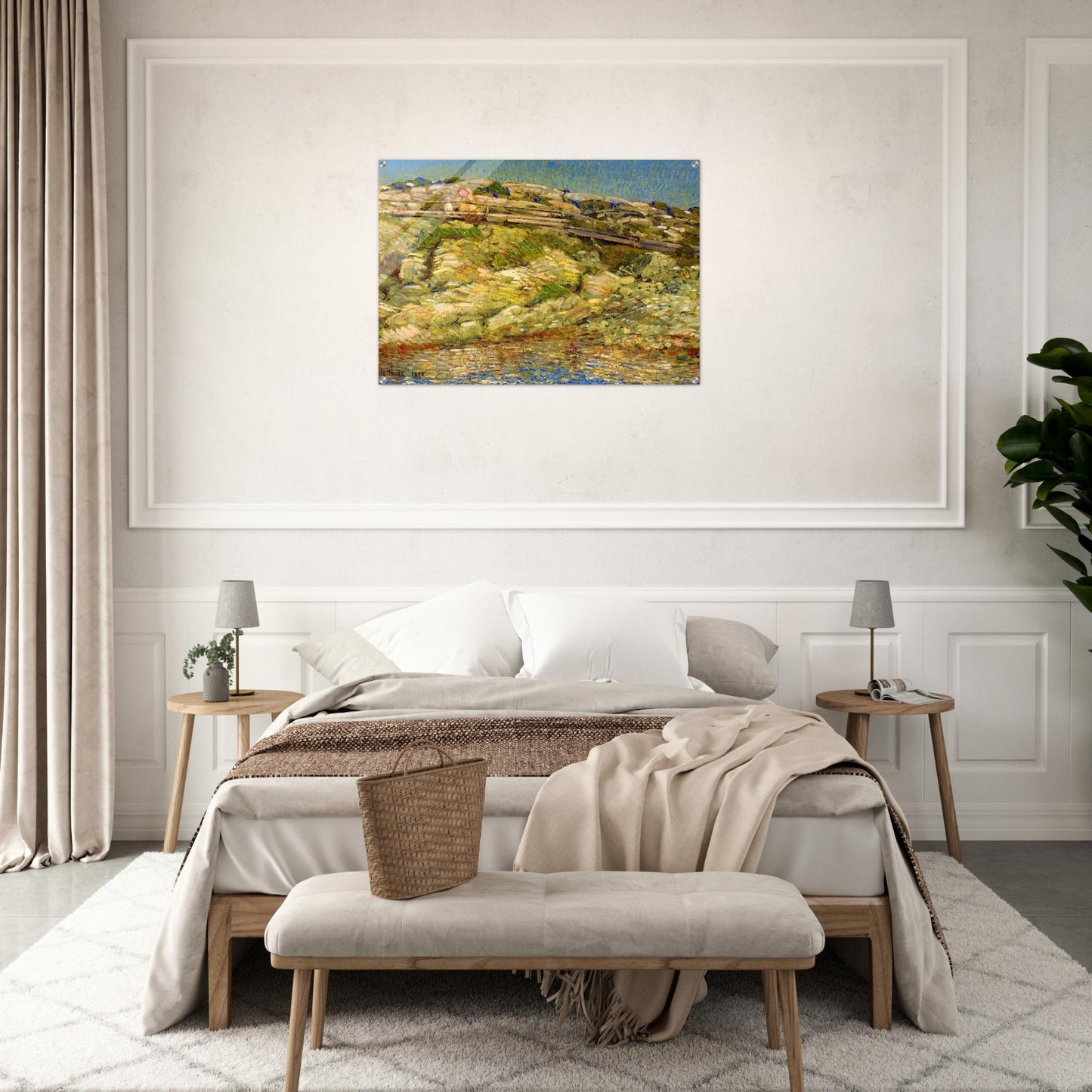 Walk Around the Island - Childe Hassam Acrylic Print - 70x100 cm / 28x40″ inches