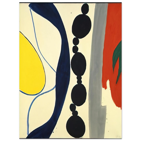 Ernst Wilhelm Nay - Schwarze Kette GrÃ¼n zu Rot - 1966  75x100 cm / 30x40inches Fine Art Poster
