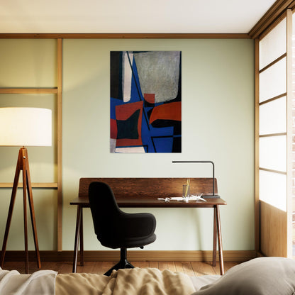 ABSTRACT COMPOSITION 1955 - Enrico Prampolini Brushed Aluminum Print - 70x100 cm / 28x40 inches | Enrico Prampolini Aluminum Print | Enrico Prampolini Prints