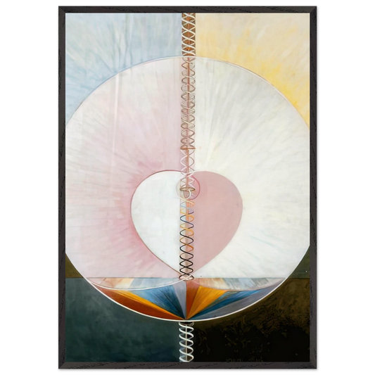 WHAT A HUMAN BEING IS 1910 - Hilma af Klint 70x100 cm / 28x40 inches Framed Art Print – Black Wooden Frame