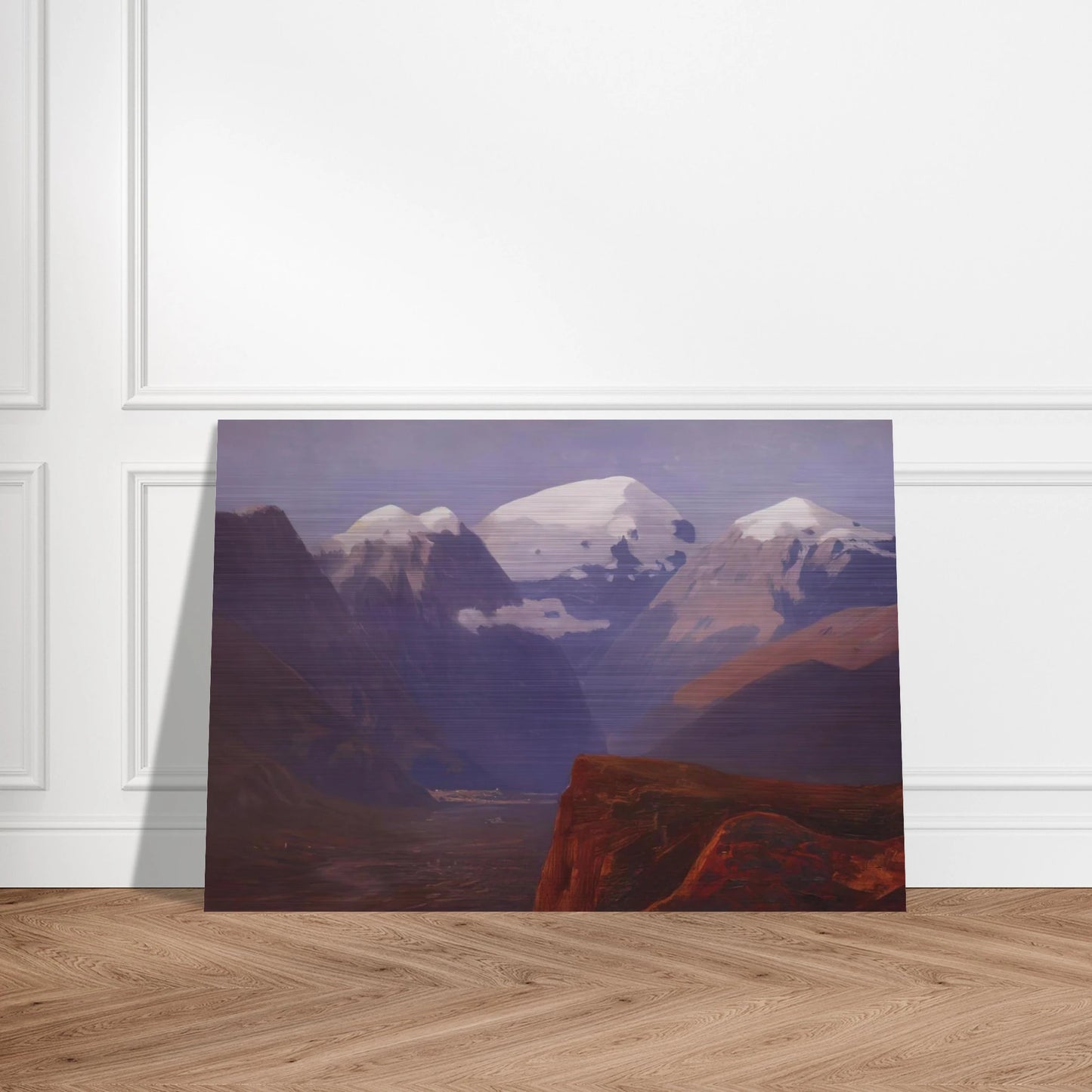 Snow tops - Arkhyp Kuindzhi Brushed Aluminum Print - 70x100 cm / 28x40 inches | Arkhyp Kuindzhi Aluminum Print | Arkhyp Kuindzhi Prints