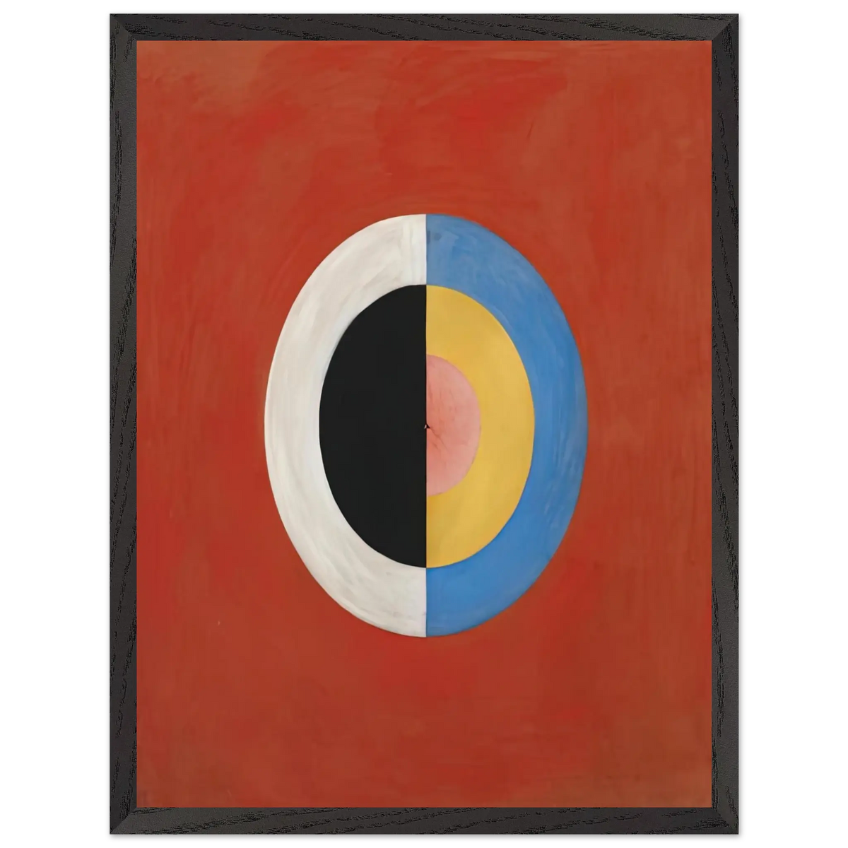 Hilma af Klint - THE SWAN NO 17 1915 0 Wall art - 20x25 cm / 8x10 Inches - Premium Wooden Framed Poster With Fine Art Paper - White frame