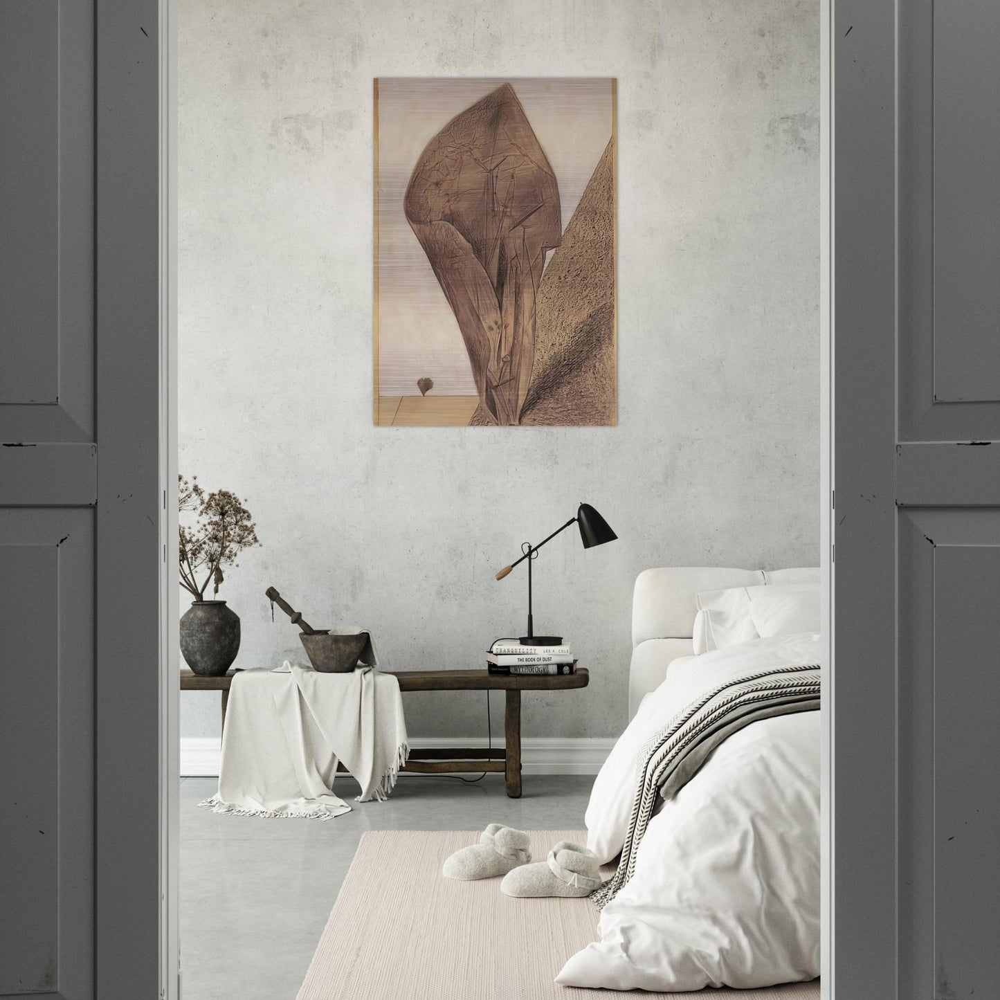 She keeps her secret - Max Ernst Brushed Aluminum Print - 70x100 cm / 28x40 inches | Max Ernst Aluminum Print | Max Ernst Prints