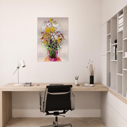 BOUQUET OF FLOWERS - Moise Kisling Brushed Aluminum Print - 70x100 cm / 28x40 inches | Moise Kisling Aluminum Print | Moise Kisling Prints