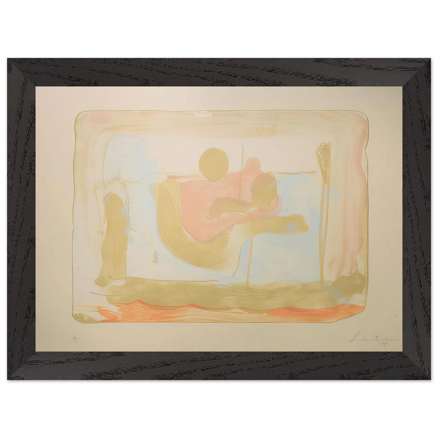 Helen Frankenthaler - Reflections I - 1995 Wall art - 28x43  cm / XL (11x17 inches) - Fine Art Poster-canvas - -