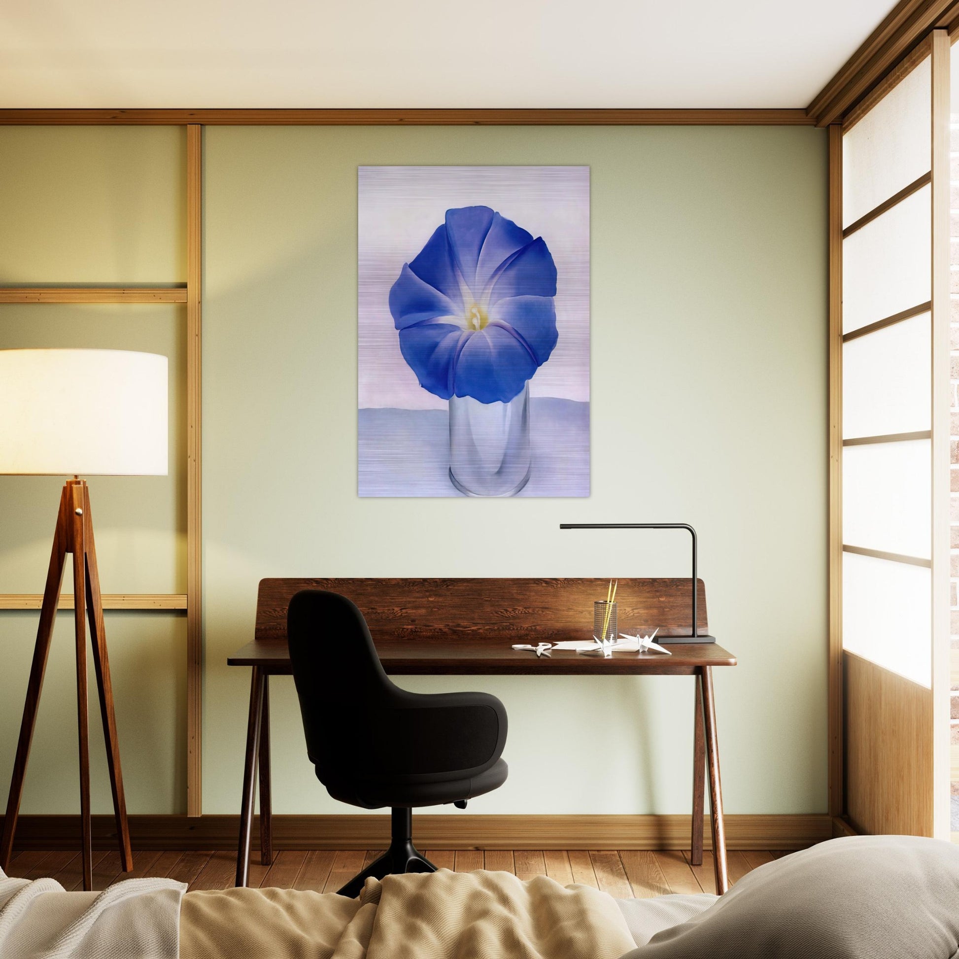 Blue Morning Glory - Georgia O'Keeffe Brushed Aluminum Print - 70x100 cm / 28x40 inches | Georgia O'Keeffe Aluminum Print | Georgia O'Keeffe Prints