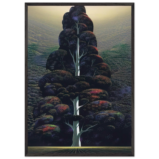 Reaching for the Sky - Eyvind Earle 70x100 cm / 28x40 inches Framed Art Print – Black Wooden Frame