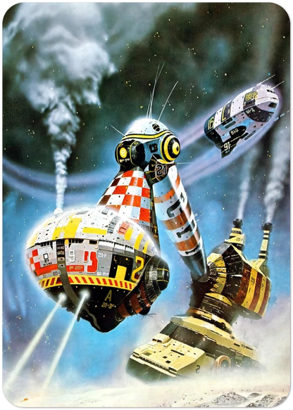 Chris Foss By Chris Foss Pack of 10 Post Cards | Chris Foss Post Cards | A6 (10.5 x 14.8 cm) - 4.1 x 5.8 inches