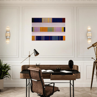 Triple Jump - 1962 - Gene Davis Brushed Aluminum Print - 70x100 cm / 28x40 inches | Gene Davis Aluminum Print | Gene Davis Prints