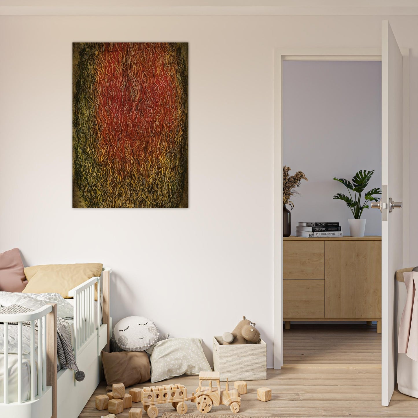 Untitled - Surrealism, Tachisme - Simon Hantai Brushed Aluminum Print - 70x100 cm / 28x40 inches | Simon Hantai Aluminum Print | Simon Hantai Prints