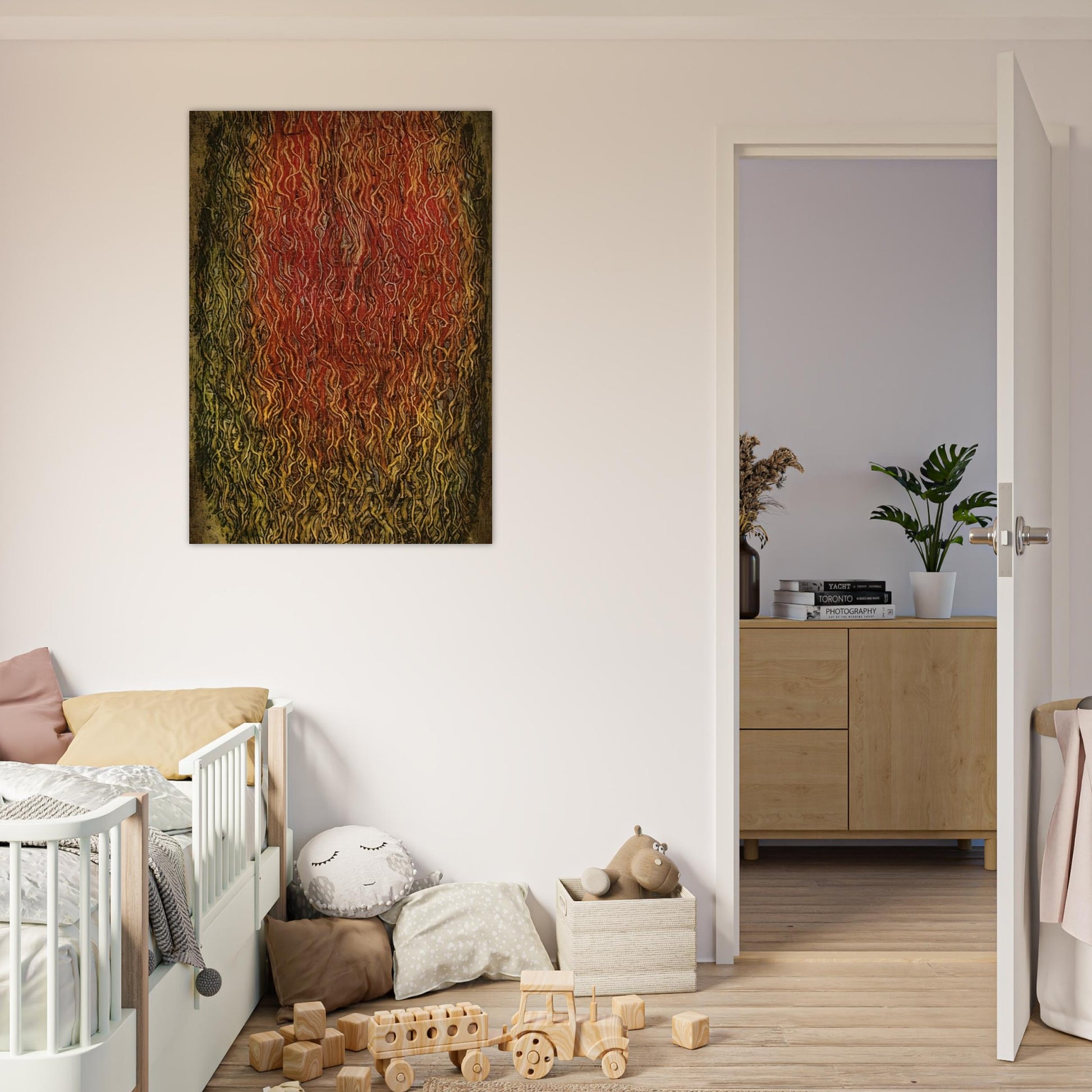 Untitled - Surrealism, Tachisme - Simon Hantai Brushed Aluminum Print - 70x100 cm / 28x40 inches | Simon Hantai Aluminum Print | Simon Hantai Prints