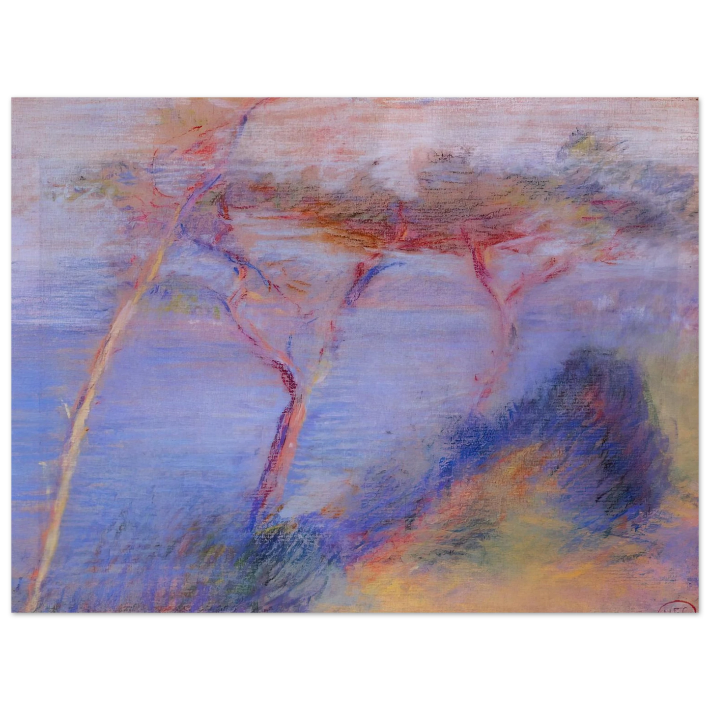 Henri-Edmond Cross - Landscape  75x100 cm / 30x40inches Fine Art Poster