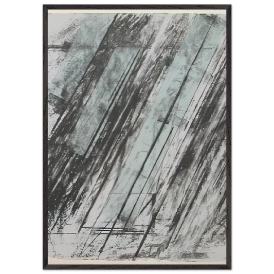 Untitled  Bastian 38  - Cy Twombly 70x100 cm / 28x40 inches Framed Art Print – Black Wooden Frame