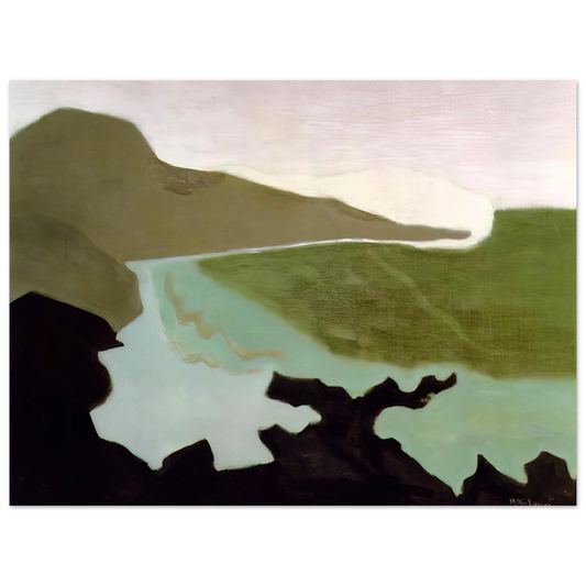 Milton Avery - Green Sea - 1954  75x100 cm / 30x40inches Fine Art Poster