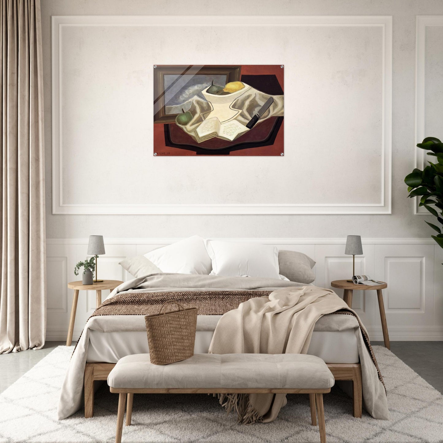 THE TABLE IN FRONT OF THE PICTURE 1926 - Juan Gris Acrylic Print - 70x100 cm / 28x40″ inches | Juan Gris Wall Art | Juan Gris Prints