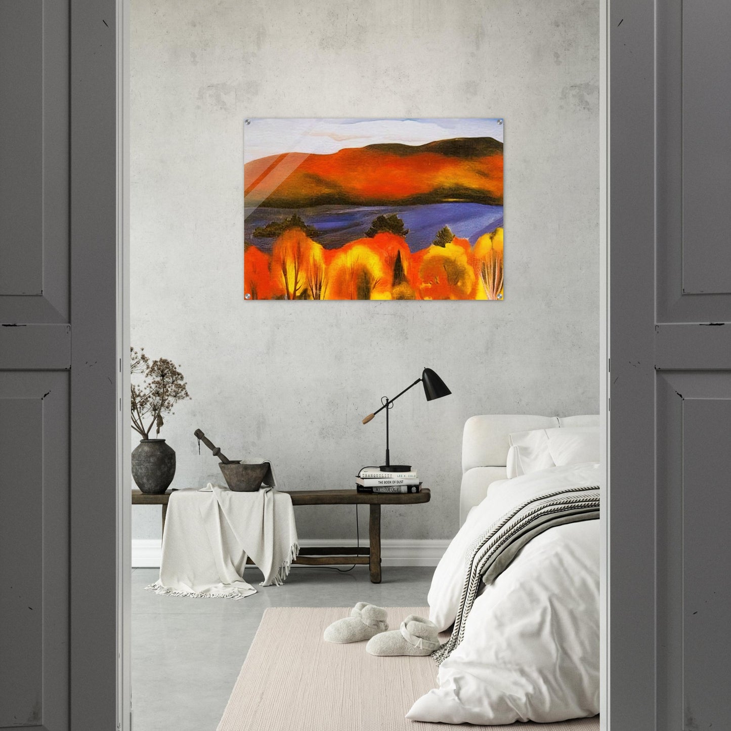 Lake George, Autumn - Georgia O'Keeffe Acrylic Print - 70x100 cm / 28x40″ inches