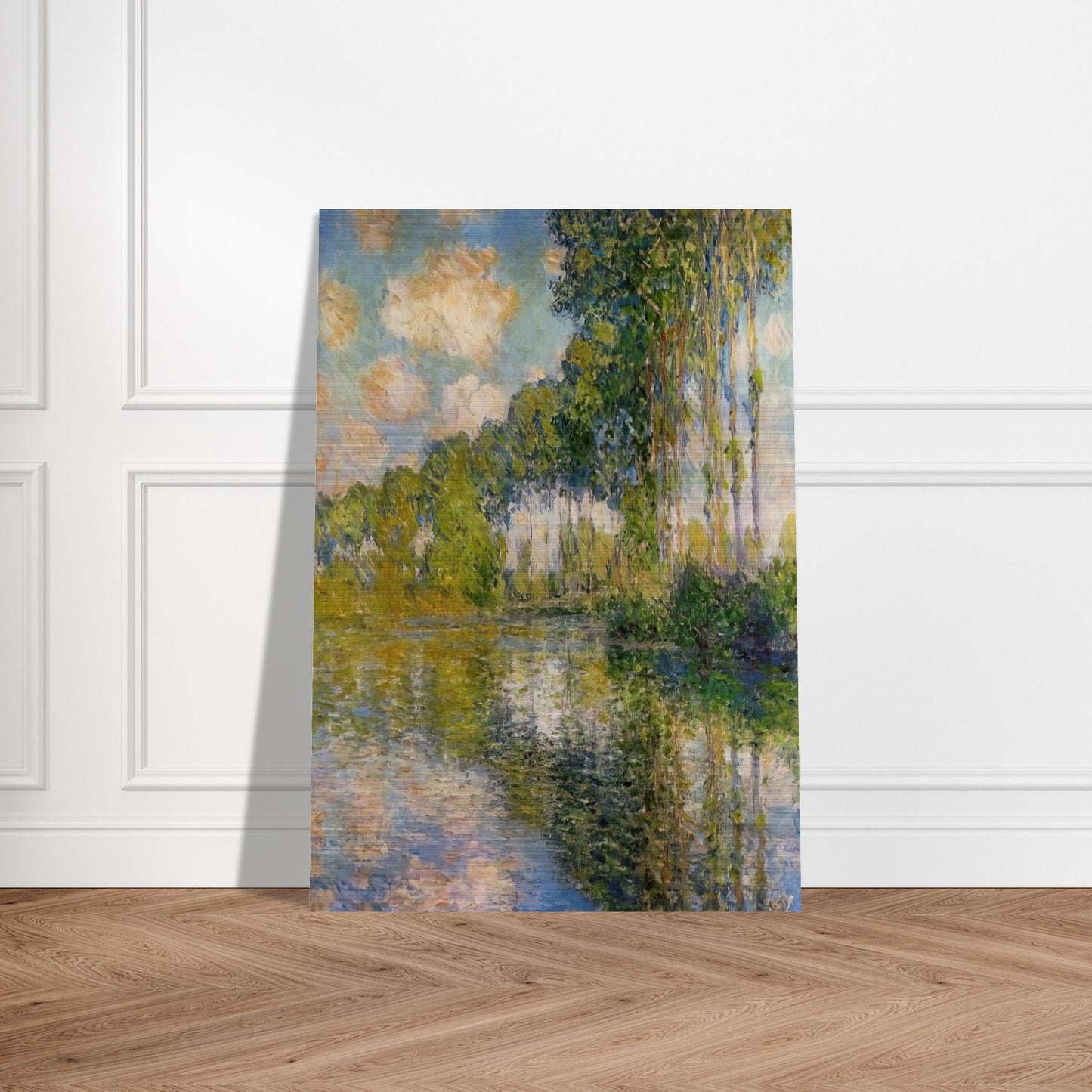 Poplars On The Banks Of The River Epte - claude monet Brushed Aluminum Print - 70x100 cm / 28x40 inches | claude monet Aluminum Print | claude monet Prints