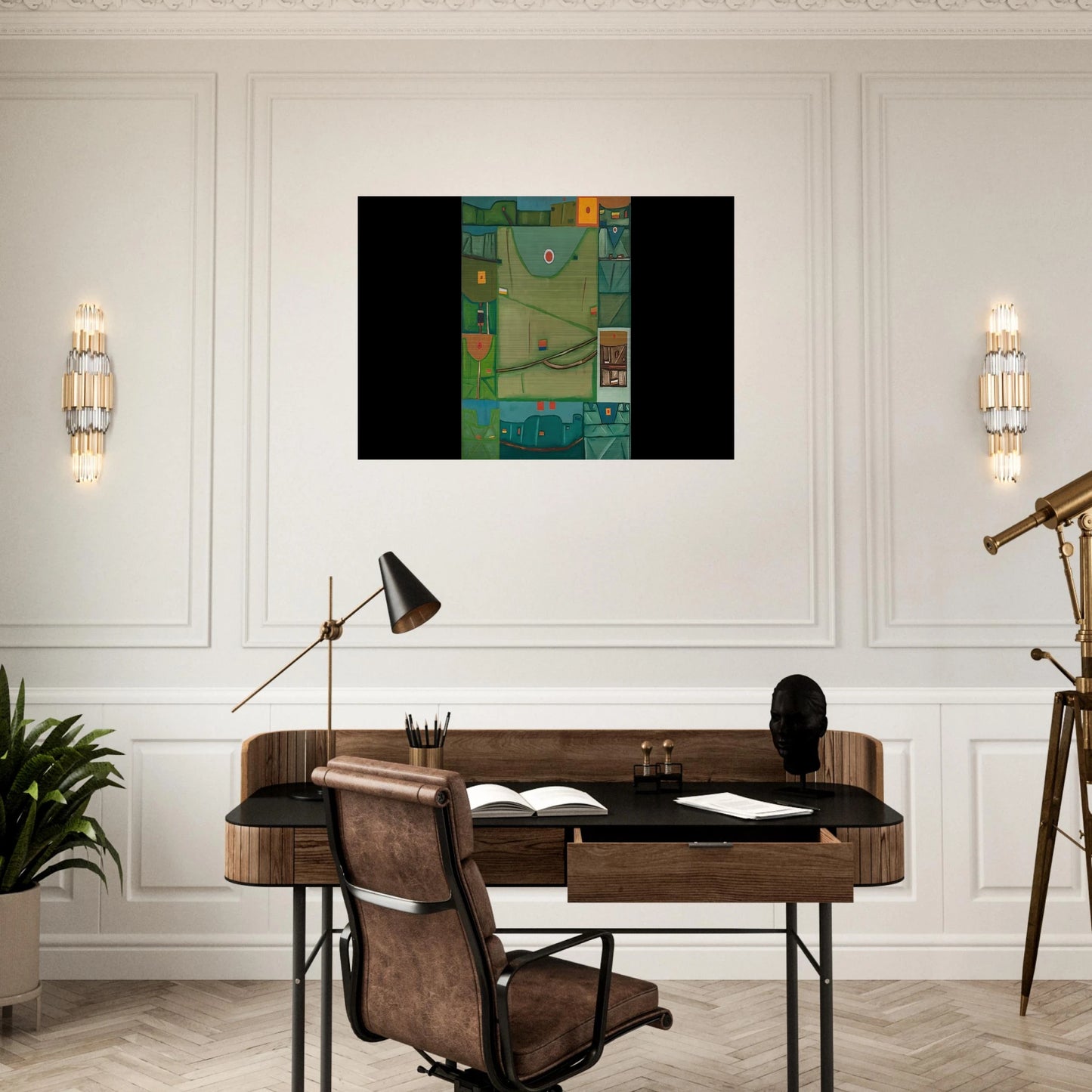 SUNRISE IN BIESZCZADY SUNRISE IN THE MOUNTAINS 1963 - Jerzy Nowosielski Brushed Aluminum Print - 70x100 cm / 28x40 inches | Jerzy Nowosielski Aluminum Print | Jerzy Nowosielski Prints