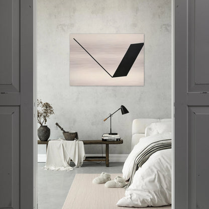 Big Space - Black Line - 1990 - Leon Polk Smith Brushed Aluminum Print - 70x100 cm / 28x40 inches | Leon Polk Smith Aluminum Print | Leon Polk Smith Prints