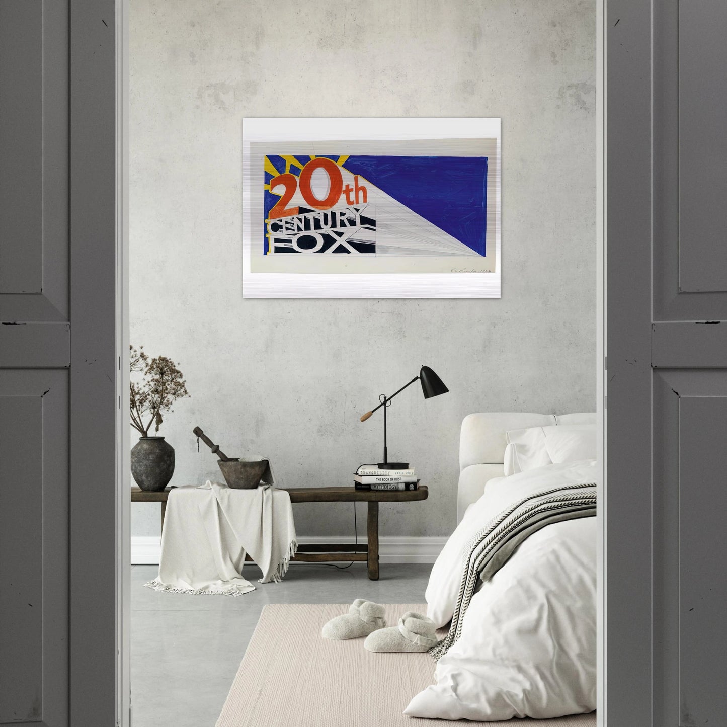 TRADEMARK 3 1962 - Edward Ruscha Brushed Aluminum Print - 70x100 cm / 28x40 inches | Edward Ruscha Aluminum Print | Edward Ruscha Prints