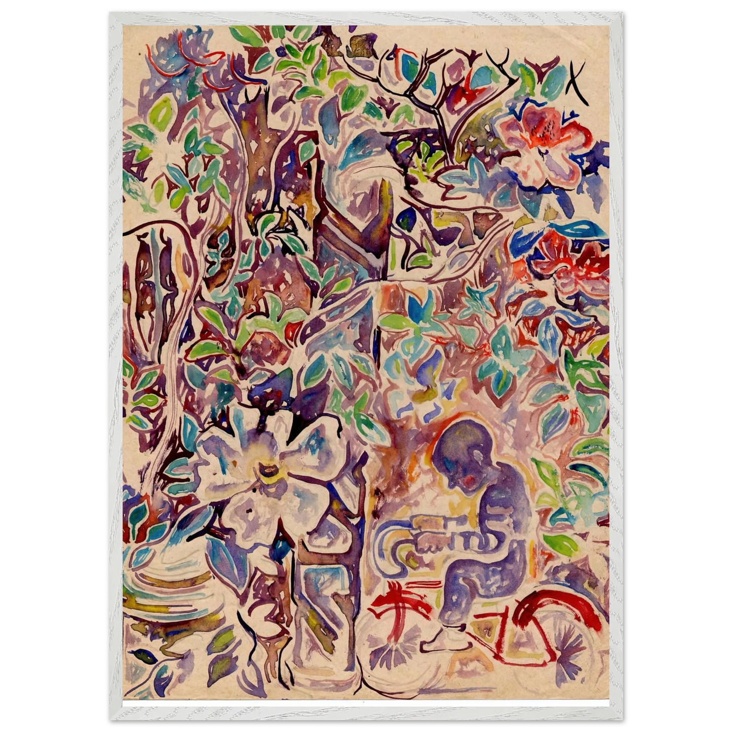 Walter Inglis Anderson - Walter Anderson Wall art - 13x18 cm / 5x7 inches - Premium Wooden Framed Poster With Fine Art Paper-canvas - Black frame